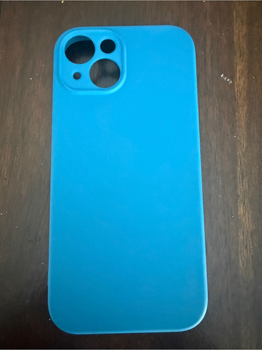Blue Silicone Phone Case - Slim Protective Cover. iPhone 15